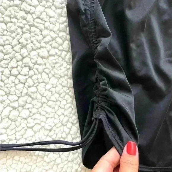 Swim By Cacique Black/Floral Tummy Control Deep V Tankini Swimming Suit Size 16 - Picture 3 of 12